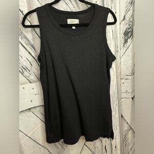 Current/Elliott Muscle Tee w/Rose Gold Glitter Spray Black S